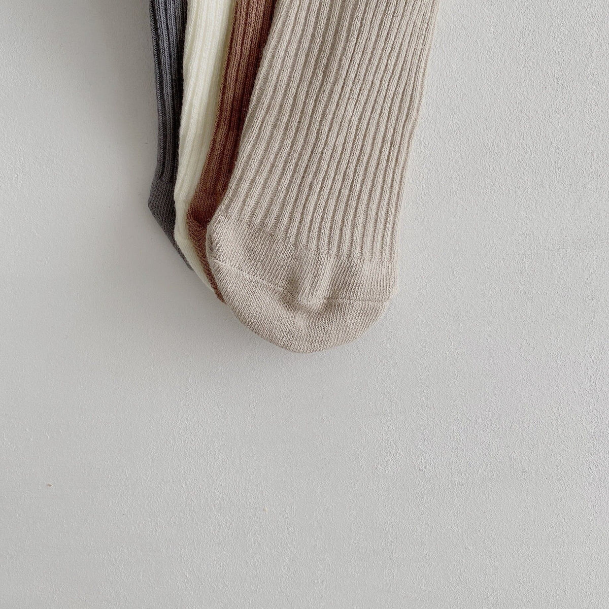 【Socks】ナチュラルフリル、無地ソックス4点セット C0222