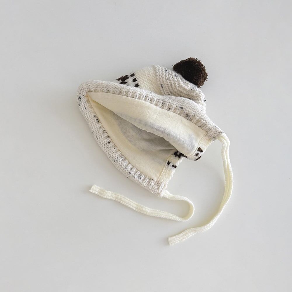 【HAT】レトロ風ニット帽子 C0272