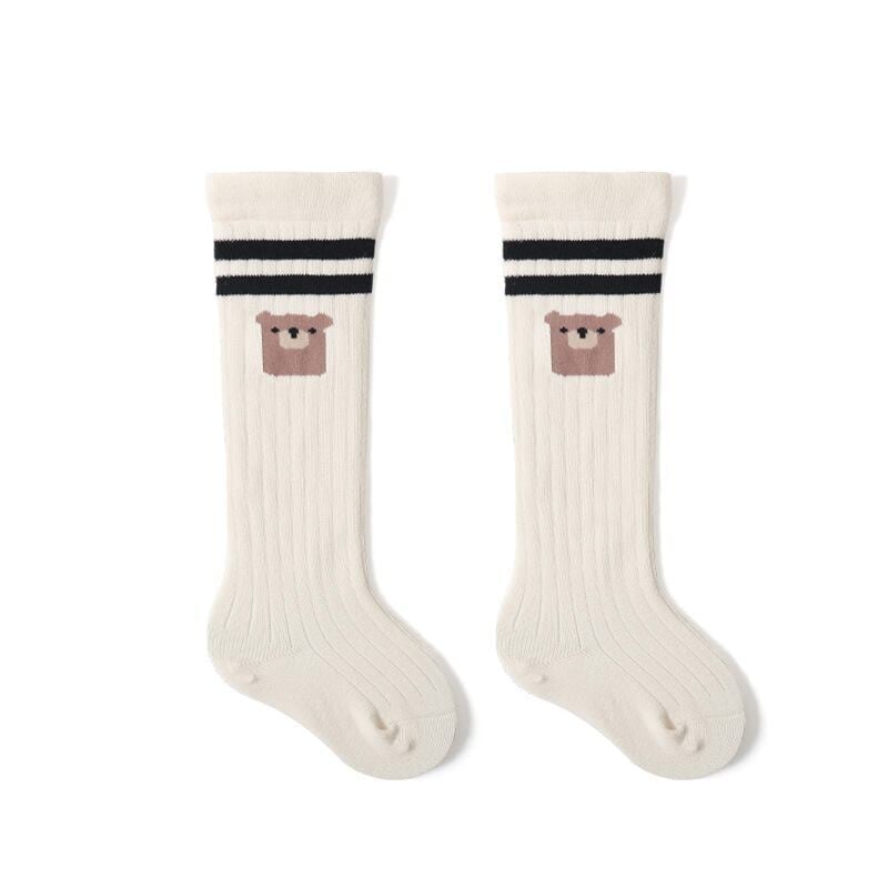 【Socks】カワイイ柄リブロングソックス 全5種類 C0056