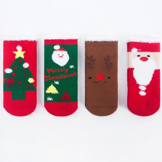 【SOCKS】Christmas Socks 4-Pair Set C0071