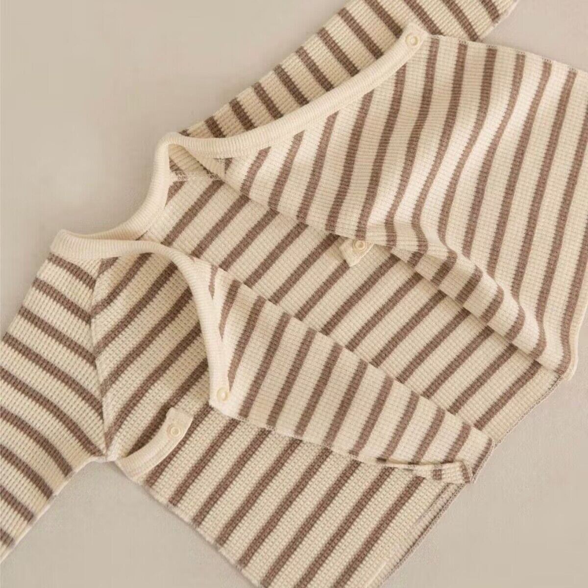 【秋新作】帽子付きボーダーセットアップ 全2色 A1096