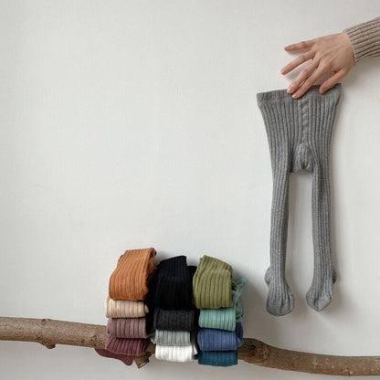 [Autumn New Arrival] Simple Ribbed Tights - All 16 Colors A0275