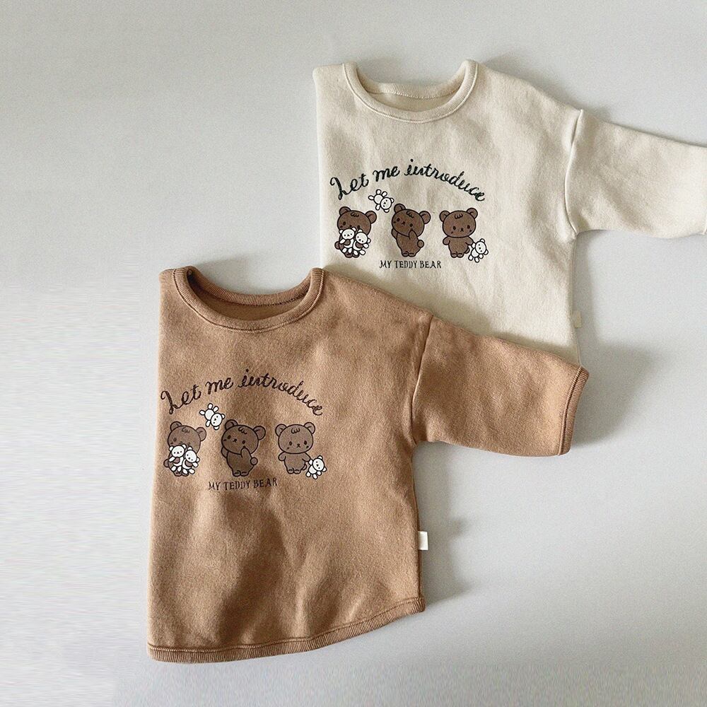 【秋新作】熊柄シャツ A1139