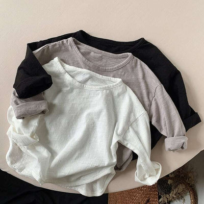 [Autumn New Arrival] Simple Versatile Plain Cotton T-Shirt - 8 Colors A0865
