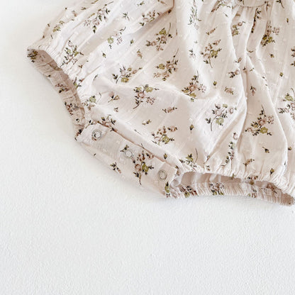 [New for Fall] Peter Pan Collar Floral Romper A0349