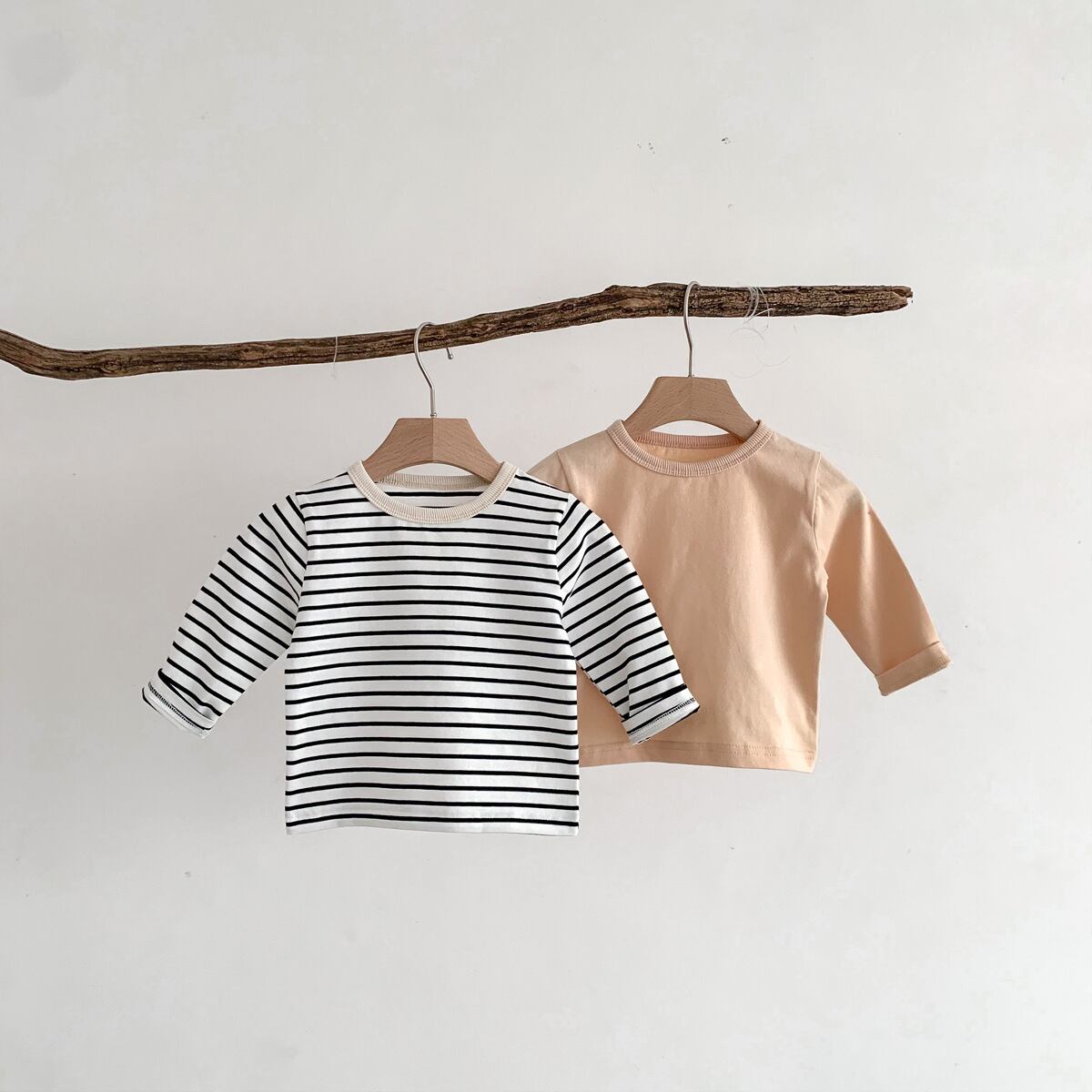 【秋新作】シンプルorボーダ柄シャツ　全10種類 A0909