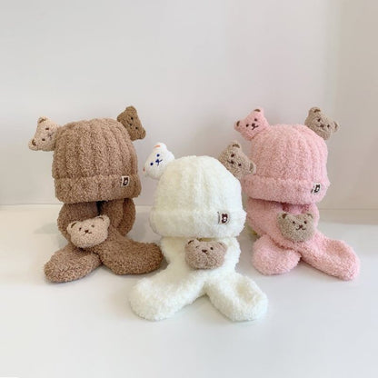 Warm Bear Hat & Scarf C0030