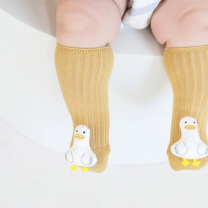 【SOCKS】可愛いアヒルリブソックス C0172
