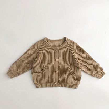 【秋新作】シンプルクールネックカーディガン　全2色 A0020