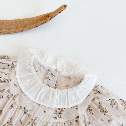 [New for Fall] Peter Pan Collar Floral Romper A0349