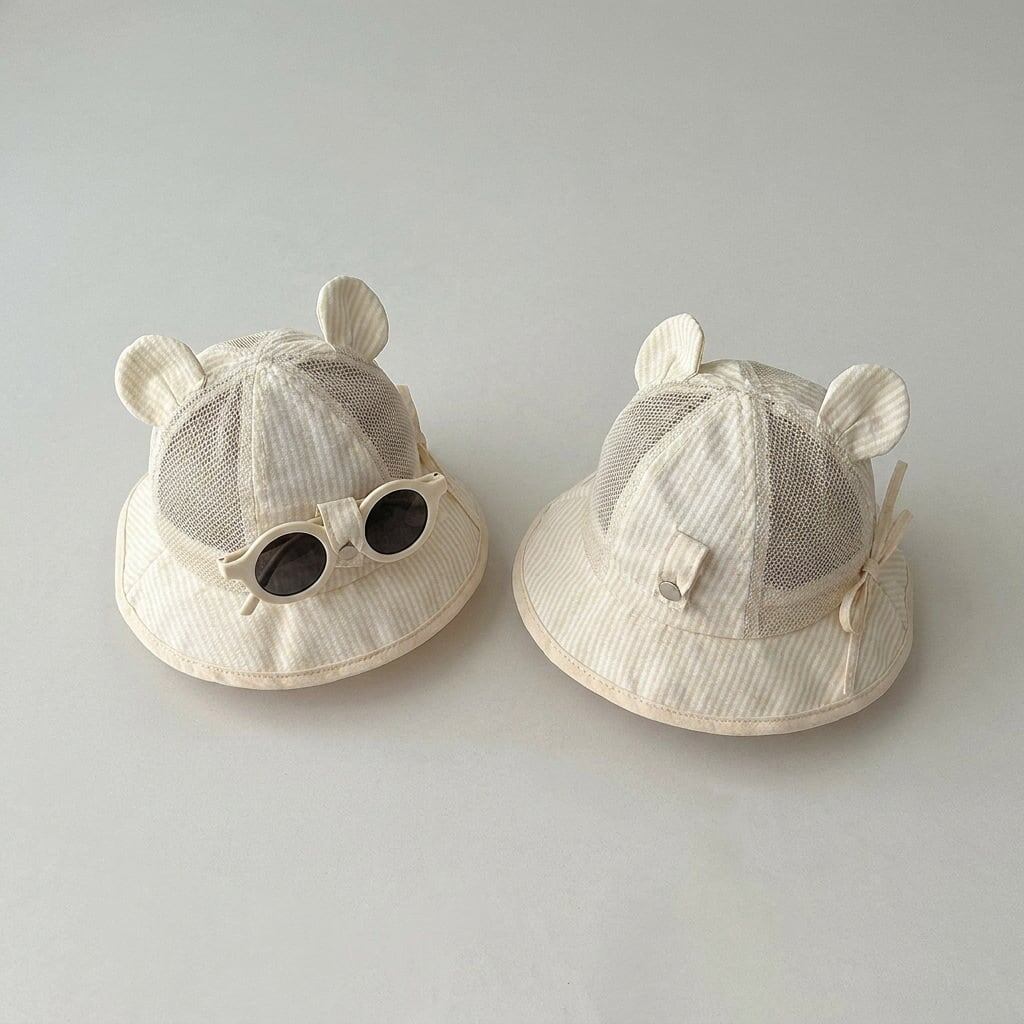 【HAT】ストライプクマ帽子 C0153
