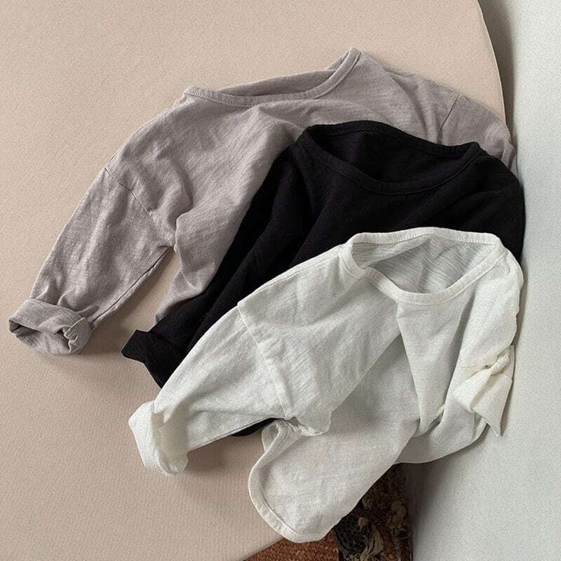 [Autumn New Arrival] Simple Versatile Plain Cotton T-Shirt - 8 Colors A0865