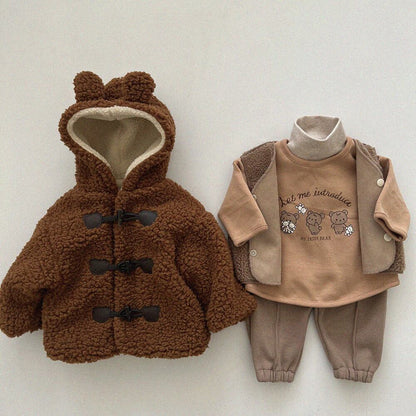 【秋新作】熊柄シャツ A1139