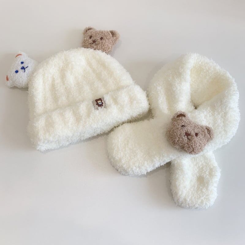 Warm Bear Hat & Scarf C0030