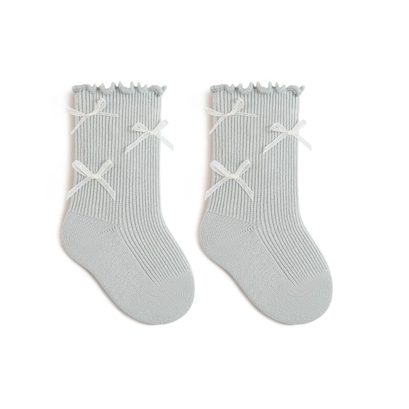 【SOCKS】蝶結び付きリブソックス C0118