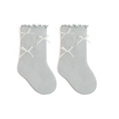 【SOCKS】蝶結び付きリブソックス C0118