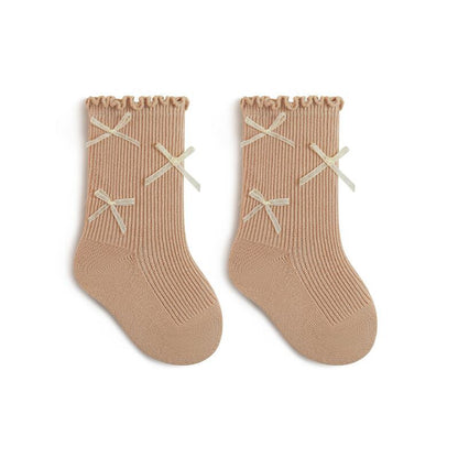 【SOCKS】蝶結び付きリブソックス C0118