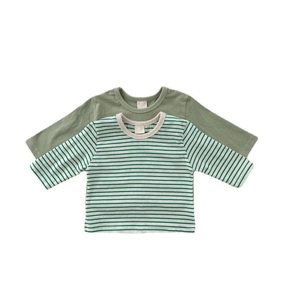 【秋新作】シンプルorボーダ柄シャツ　全10種類 A0909