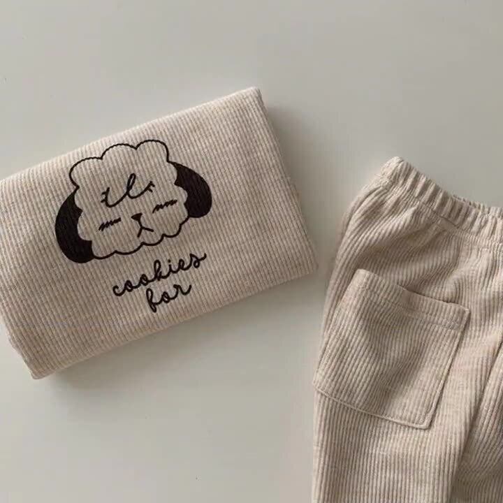 [Autumn New Arrival] Dog Print Loungewear - 2 Colors A0508