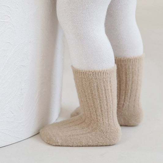 [SOCKS] Warm Ribbed Solid Socks C0227