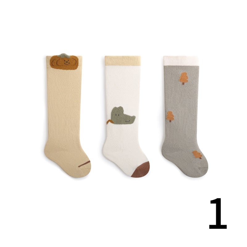 [SOCKS] Warm Cartoon Stockings - 3 Pair Set C0114