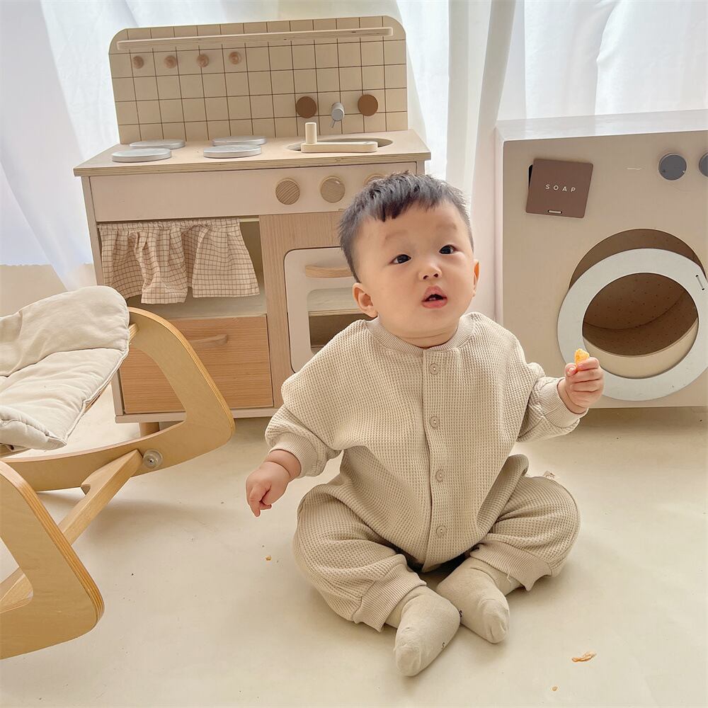 [New Autumn Collection] Waffle Casual All-in-One - All 3 Colors A0657