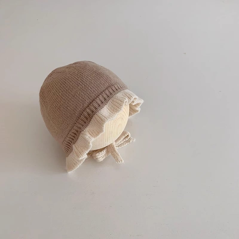 【HAT】可愛いフリルニット帽子 C0103