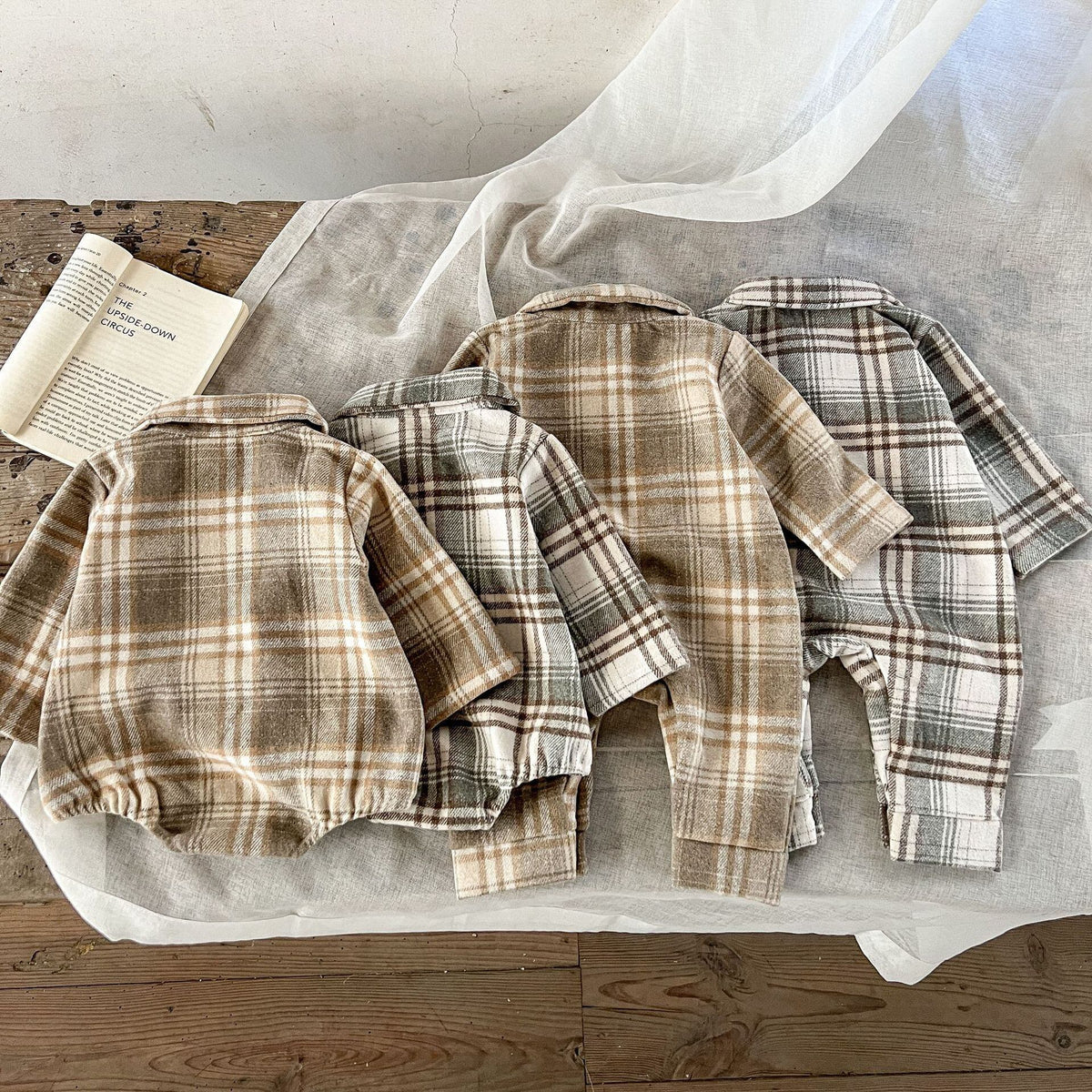 【秋新作】チェック柄ロンパースorオールインワン 全2種類 A0230