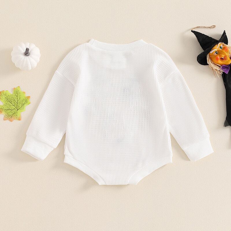【秋新作】ハロウィーンワッフル悪魔ロンパース　全2色 A1105