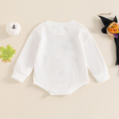 【秋新作】ハロウィーンワッフル悪魔ロンパース　全2色 A1105