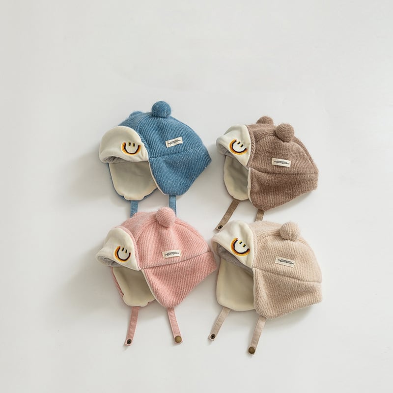 【HAT】笑顔可愛い防寒帽子 C0061