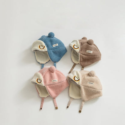 【HAT】笑顔可愛い防寒帽子 C0061