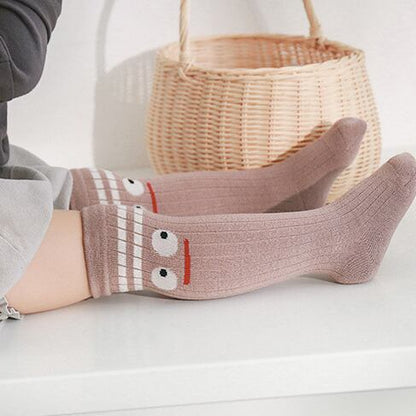 【Socks】カワイイ柄リブロングソックス 全5種類 C0056