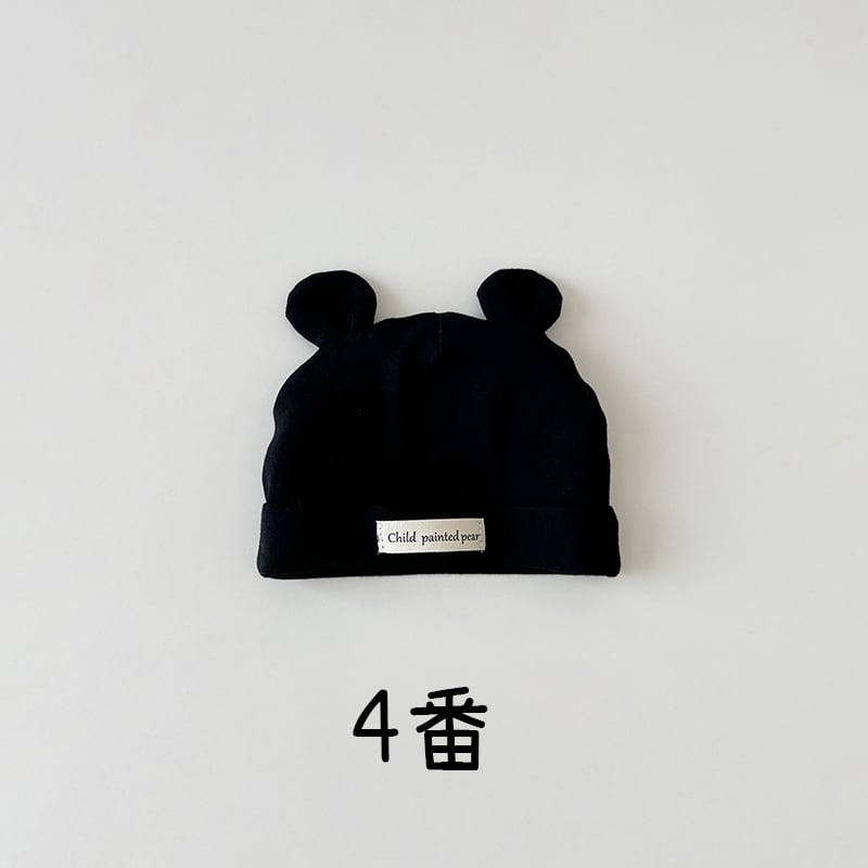 【HAT】可愛い無地ベア帽子 C0252