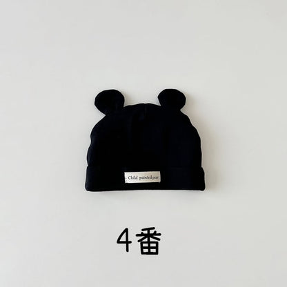 【HAT】可愛い無地ベア帽子 C0252