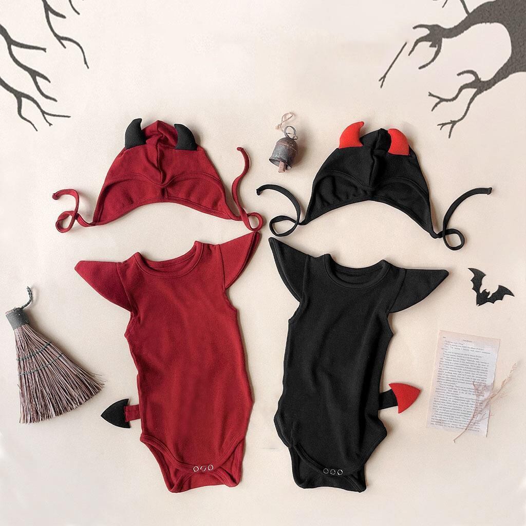 【秋新作】デーモン形ハロウィーンロンパース　全2色 A0870