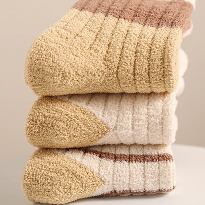 [SOCKS] Warm Border Socks - 3-Pair Set C0085