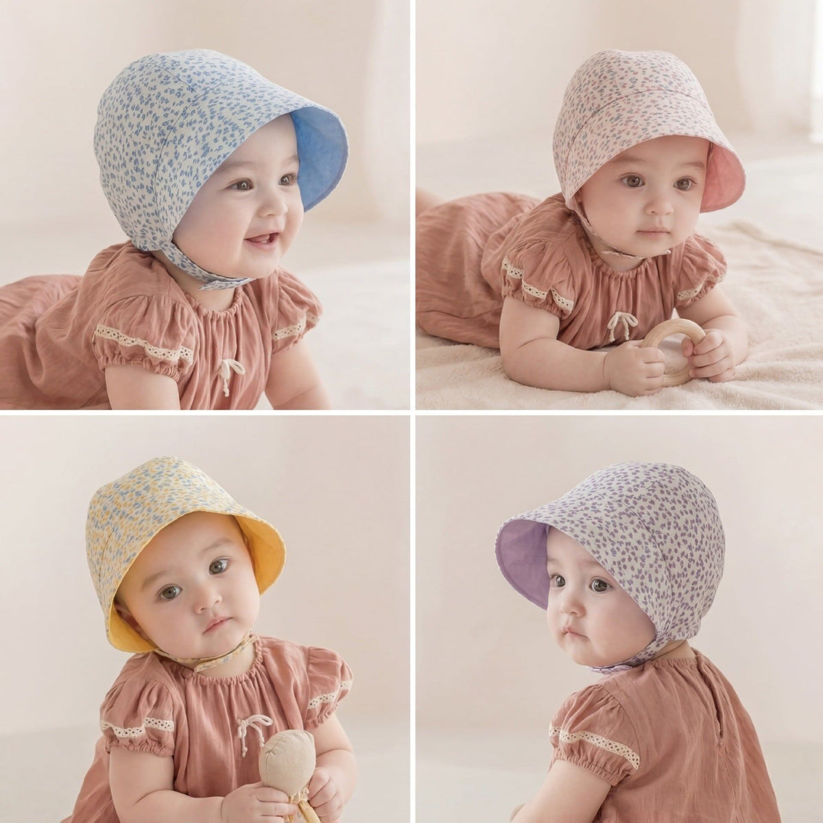 【HAT】花柄リバーシブル帽子 C0060