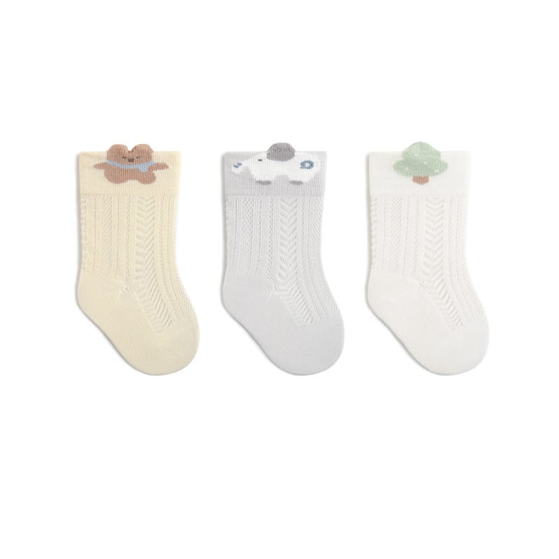 【SOCKS】夏新作　メッシュソックス3ペア S0226