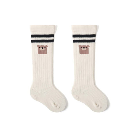 【Socks】カワイイ柄リブロングソックス 全5種類 C0056