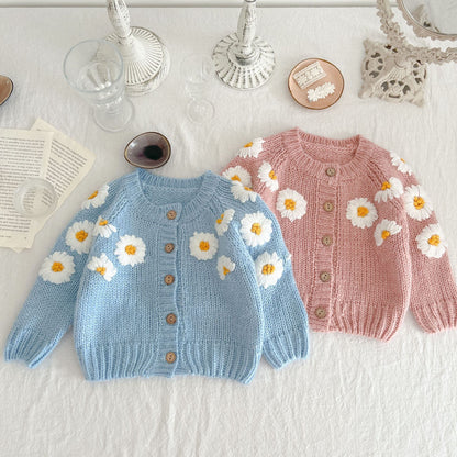 [Autumn New Arrival] Daisy Embroidery Cardigan - All 3 colors A0828