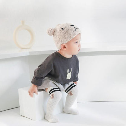 【Socks】カワイイ柄リブロングソックス 全5種類 C0056