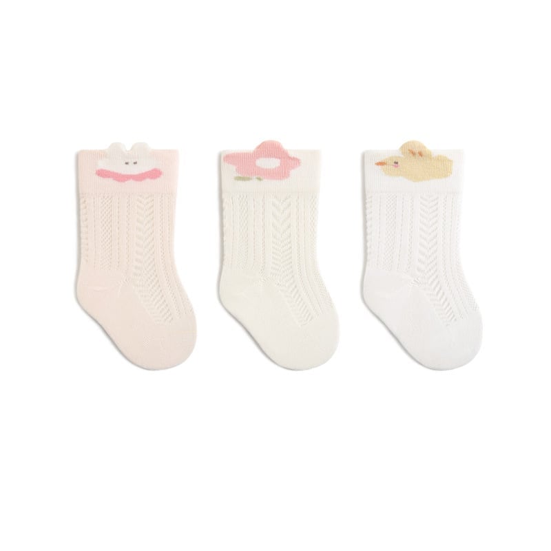【SOCKS】夏新作　メッシュソックス3ペア S0226