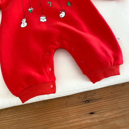 【66-90】クリスマスフードデザインオールインワン　全2色 A0429