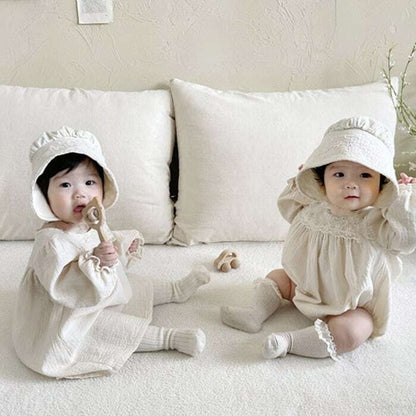 [Autumn New Arrival] Embroidered Lace Design Rompers or Dress, 2 Types, A1054