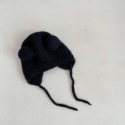 【HAT】可愛いクマニット帽子 C0164