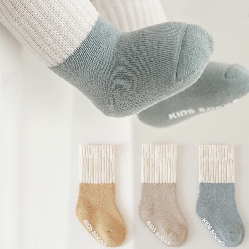 【SOCKS】カラーバリリブソックス　3ペアセット C0220