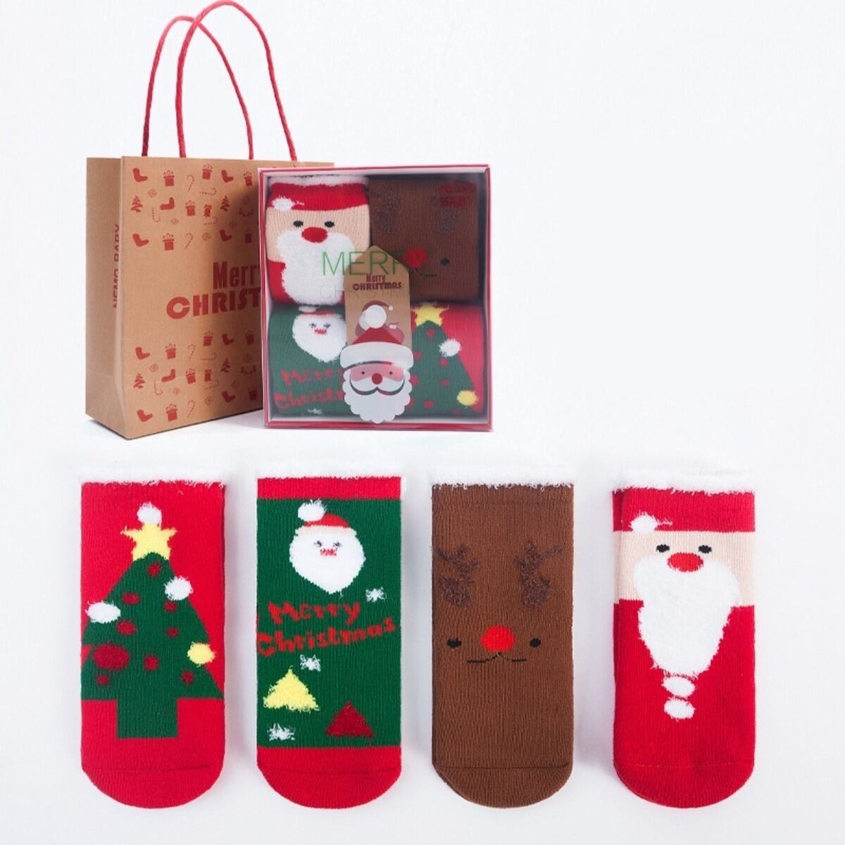 【SOCKS】クリスマスソックス　4ペアセット C0071