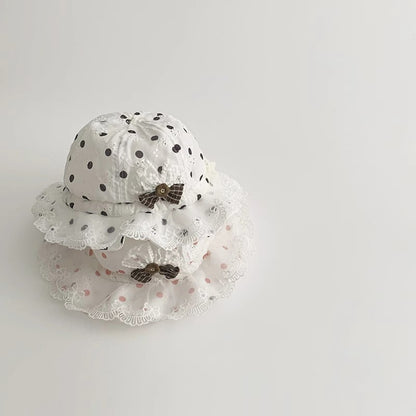 【HAT】レースドット可愛い帽子 C0217