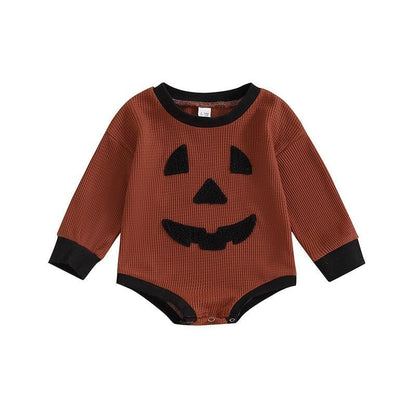 【秋新作】ハロウィーンワッフル悪魔ロンパース　全2色 A1105